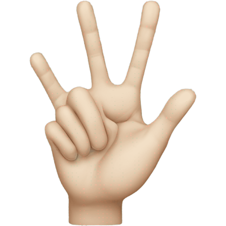 Peace hand emoji