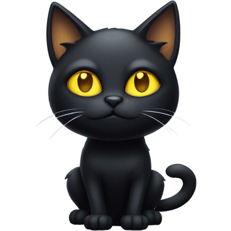 Evil black cat emoji