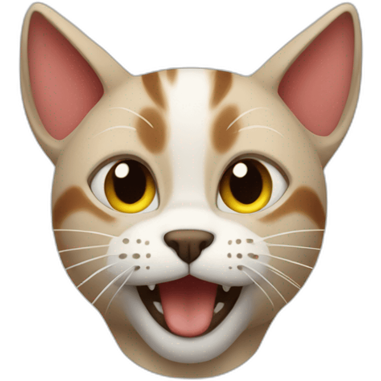 A cat with rudolf noise emoji