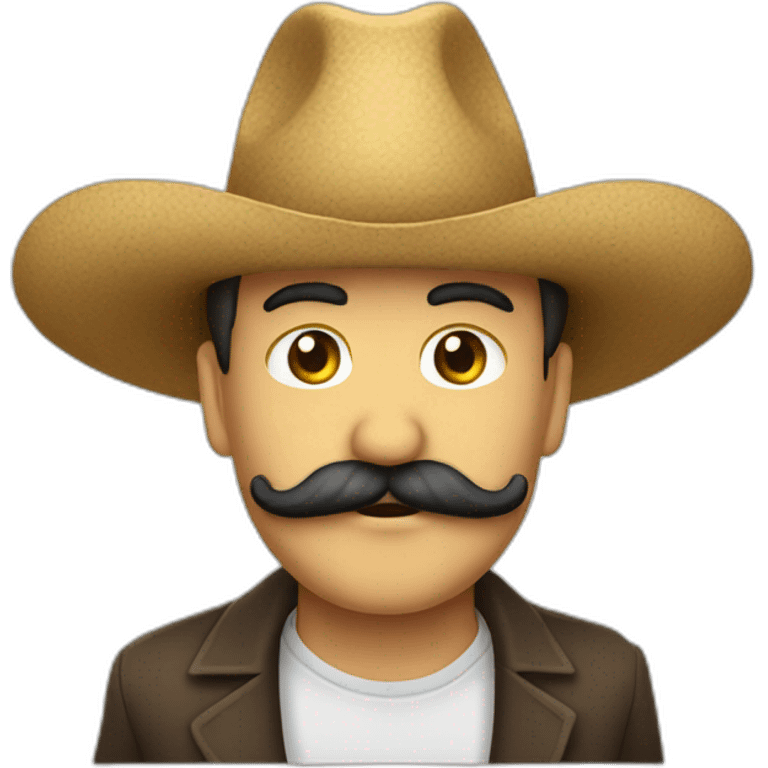 señor con bigote y sombrero emoji