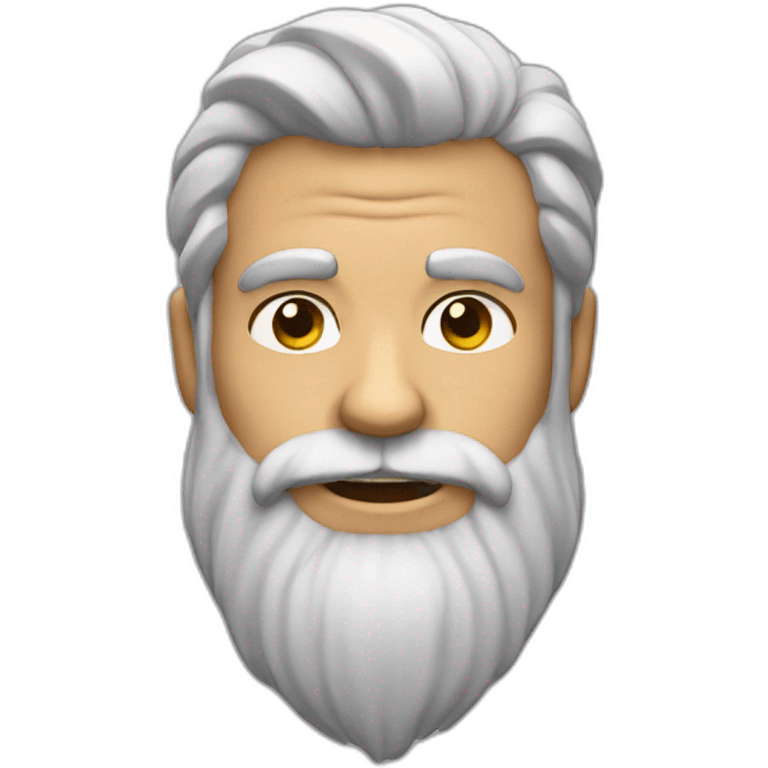 chauve avec barbe emoji