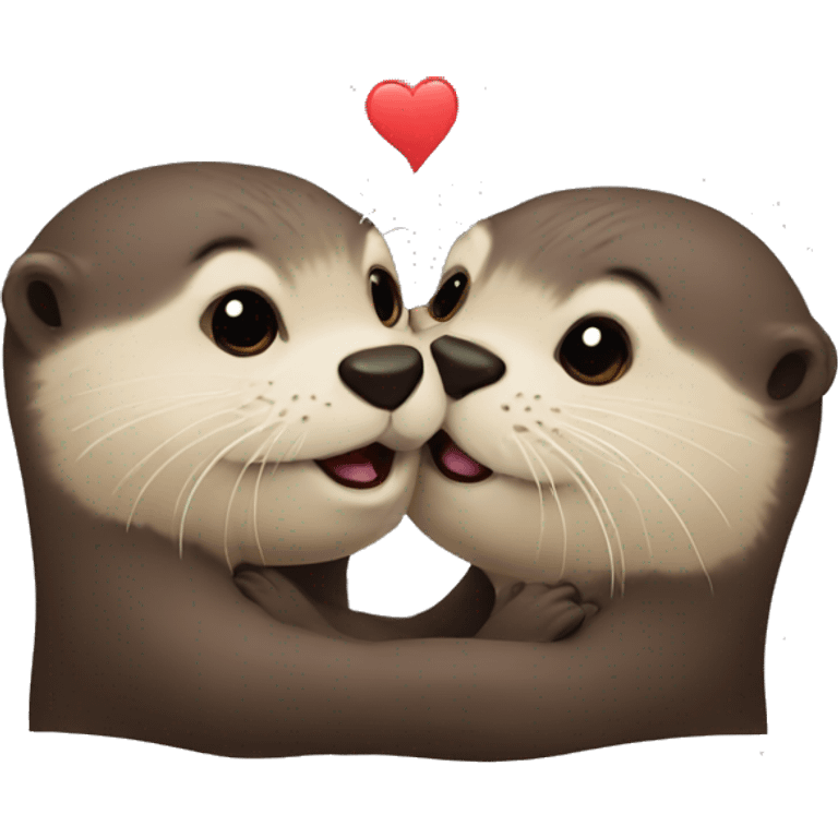 otters kissing  emoji