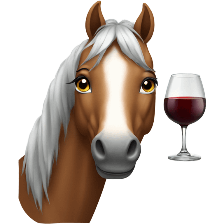 horse with wine glass emoji