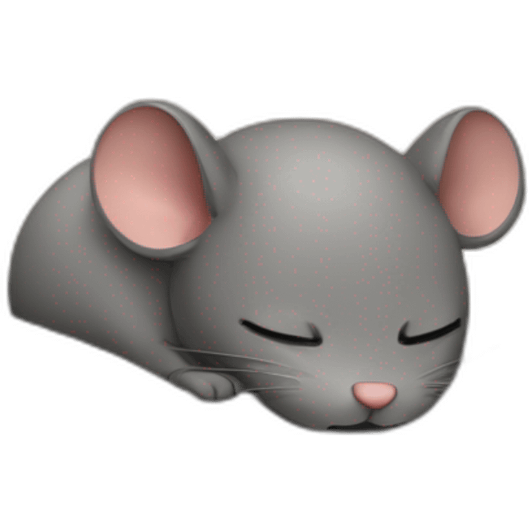 sleeping in tiny bad little silly mouse emoji