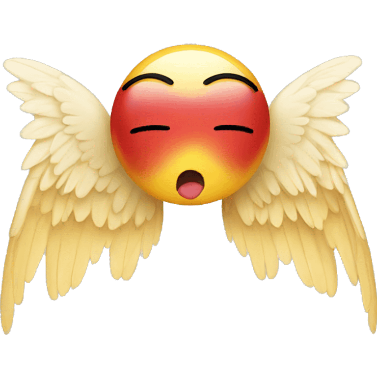 Kiss emoji with wings  emoji