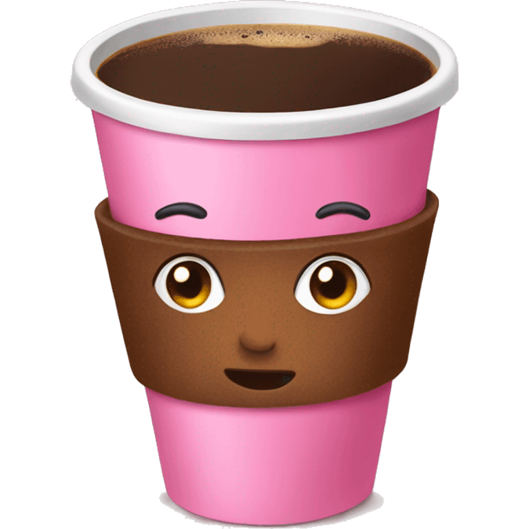 Pink coffee emoji