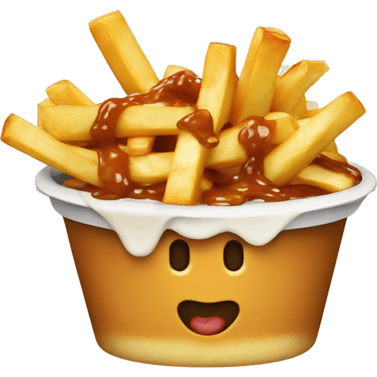 Poutine qui mange une poutine emoji