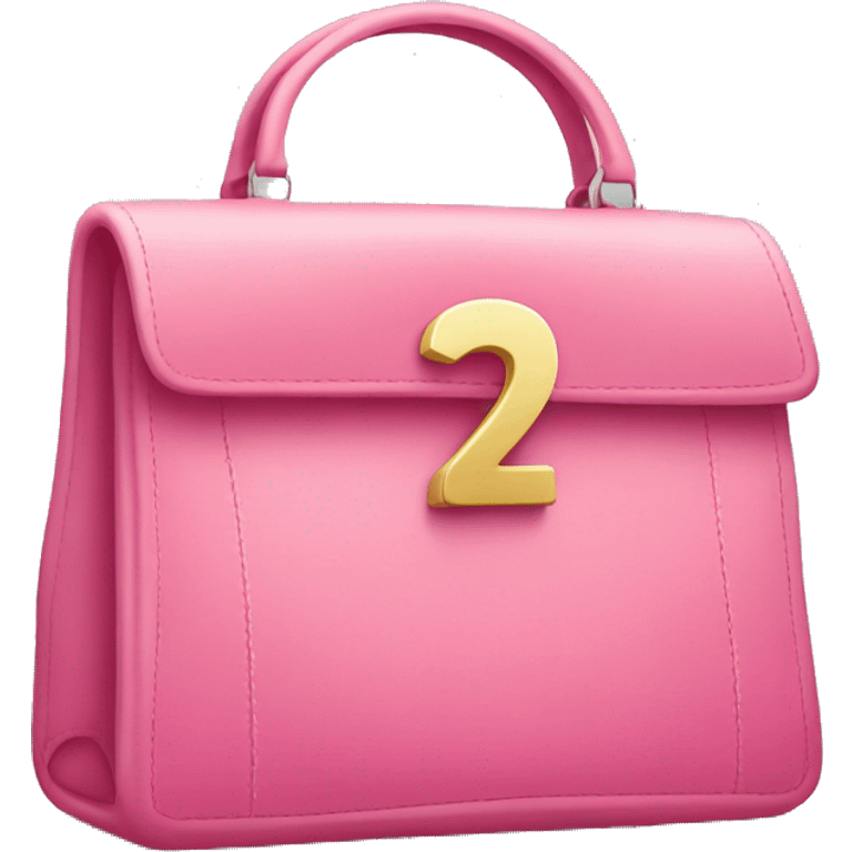 pink handbag with 'z' alphabet emoji