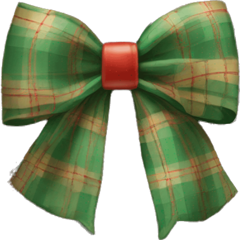 Plaid Christmas bow emoji