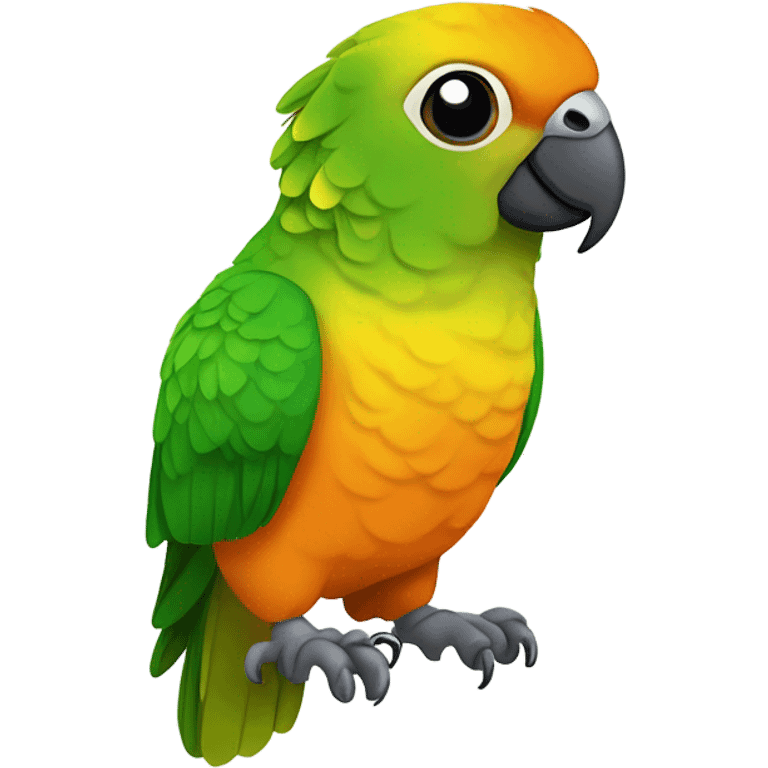 Green cheek conure happy emoji