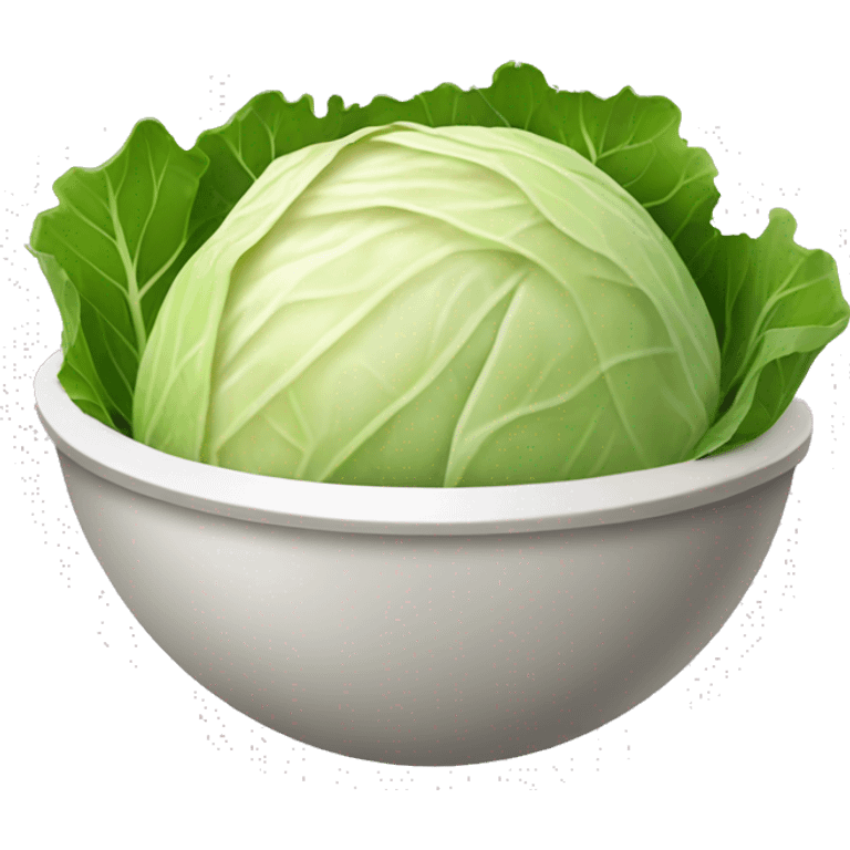 fermented cabbage in a bowl emoji