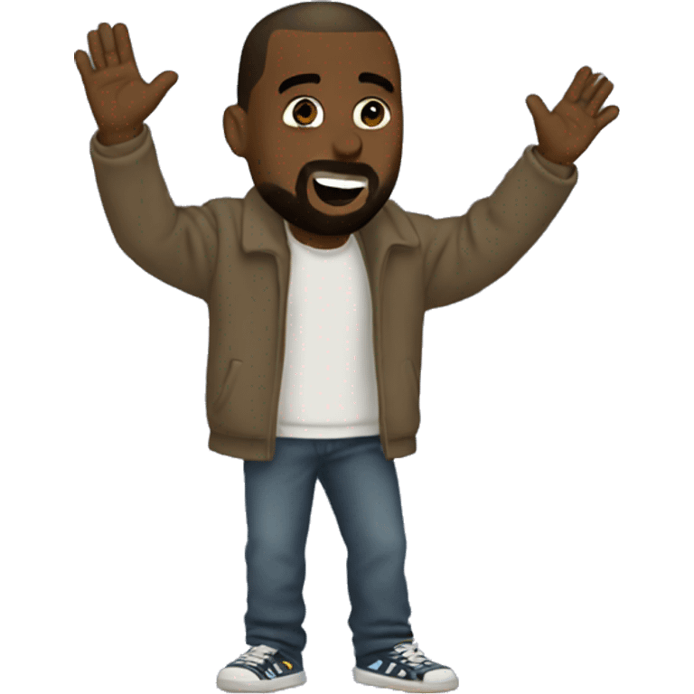 kanye waving emoji