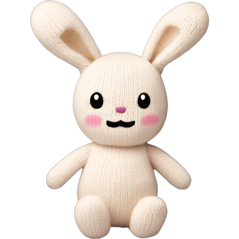 plush knitted bunny toy emoji