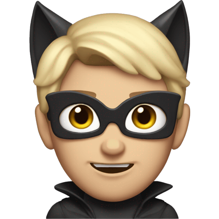 Doofy looking Batman wearing cat ears emoji