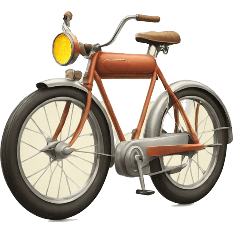 Retro bike on road emoji