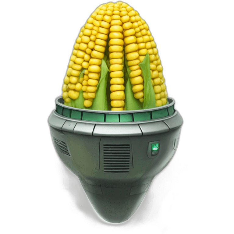 Alien spaceship in corn files emoji