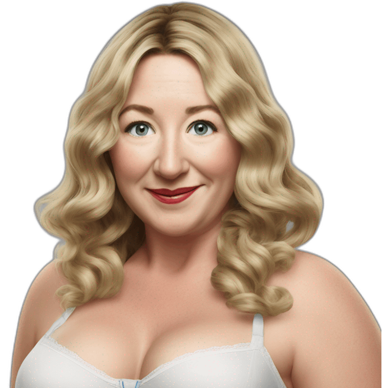 Plus size Victoria Coren German ww2 underwear model mash potato party emoji