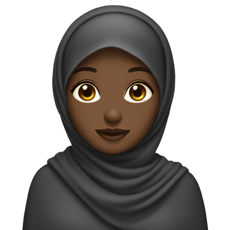 Black girl wearing hijab emoji