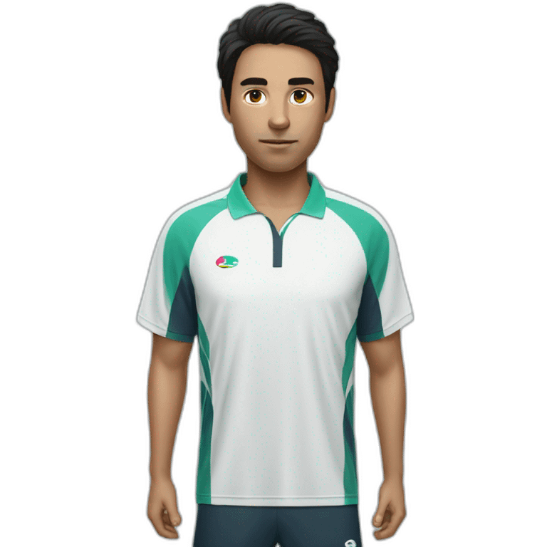 table tennis player dark hair emoji