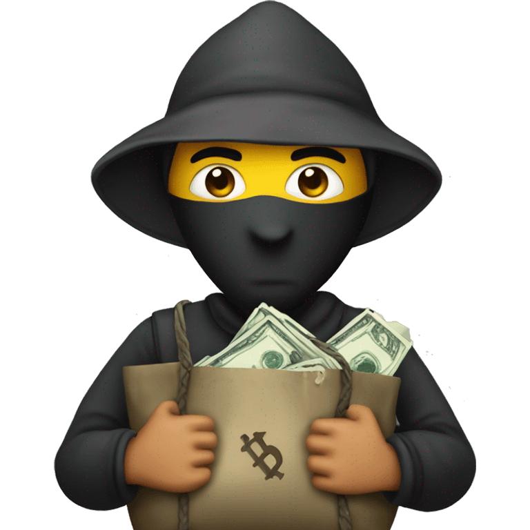 Robber with money bag emoji