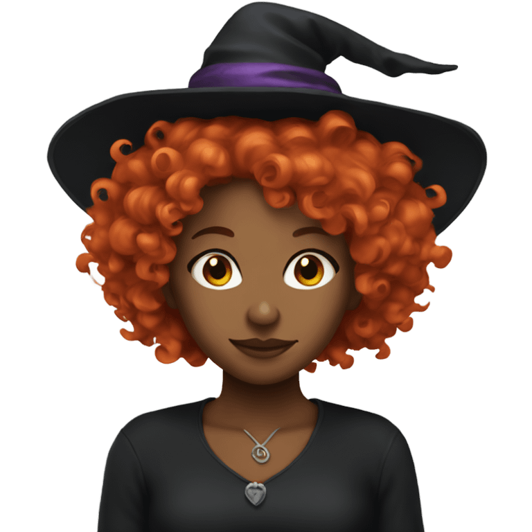 Witch red curly hair emoji