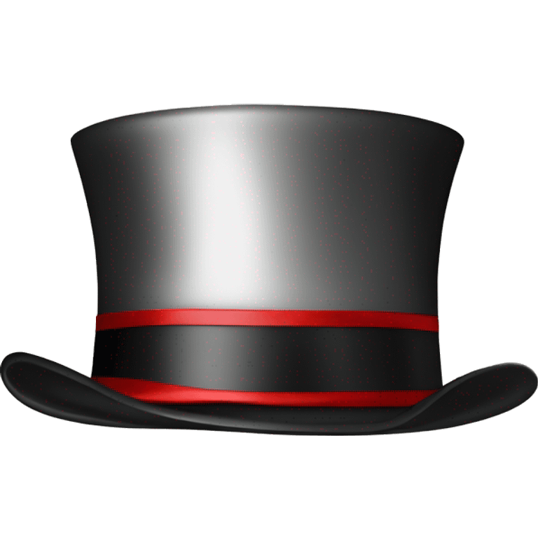 top hat with red detail  emoji