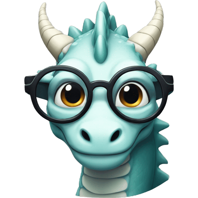 Dragon with glasses emoji