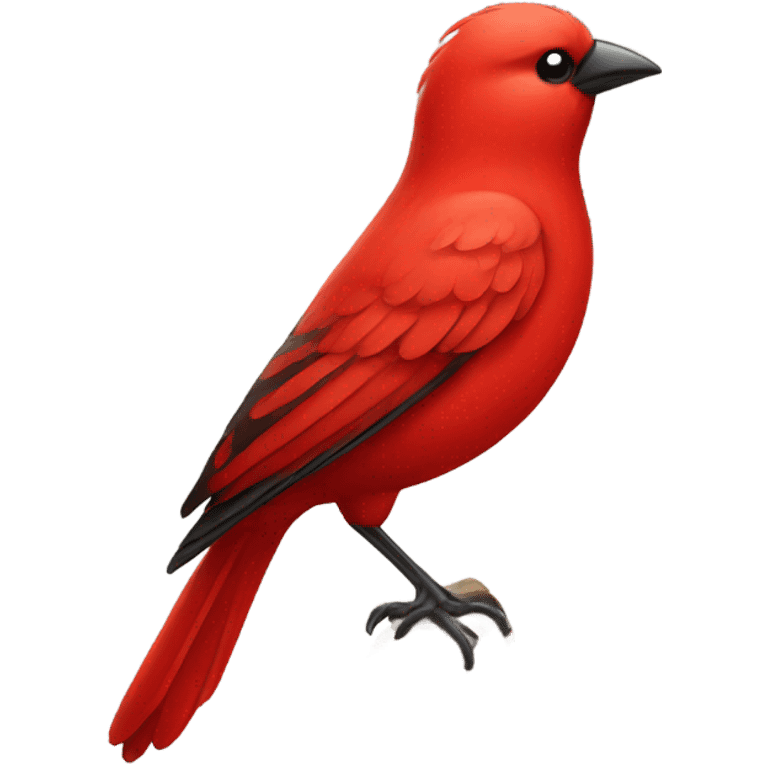 a red  bird emoji