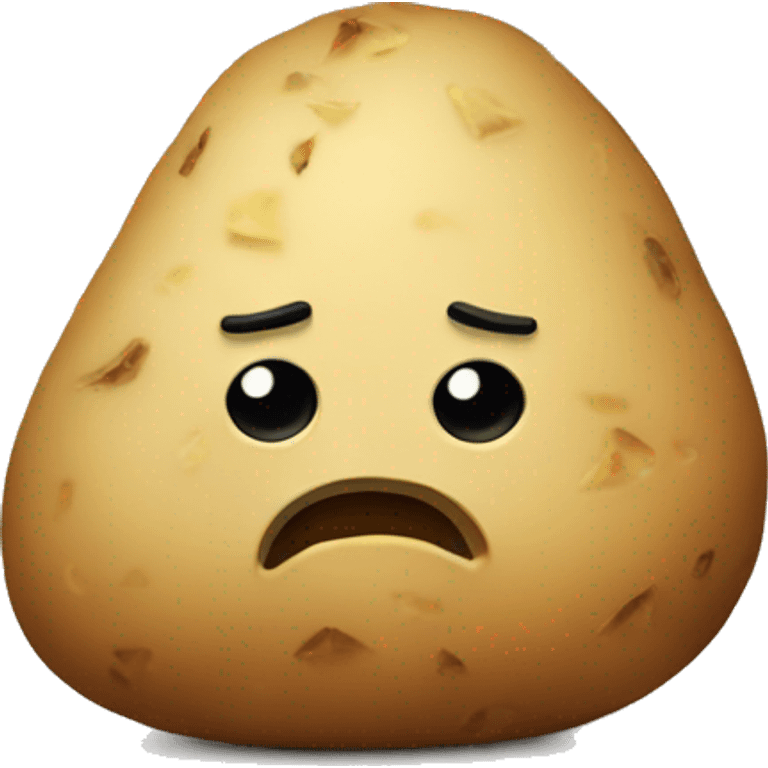 Sad potato emoji