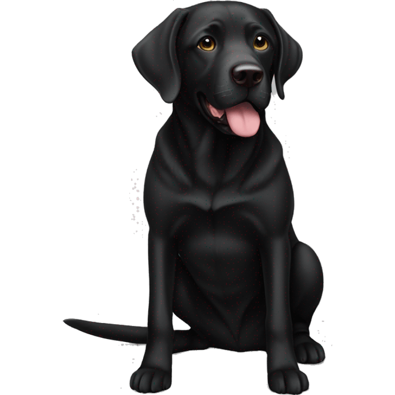 black lab full body emoji