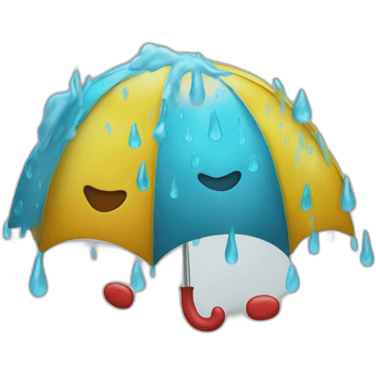 clowd with rain and wind emoji