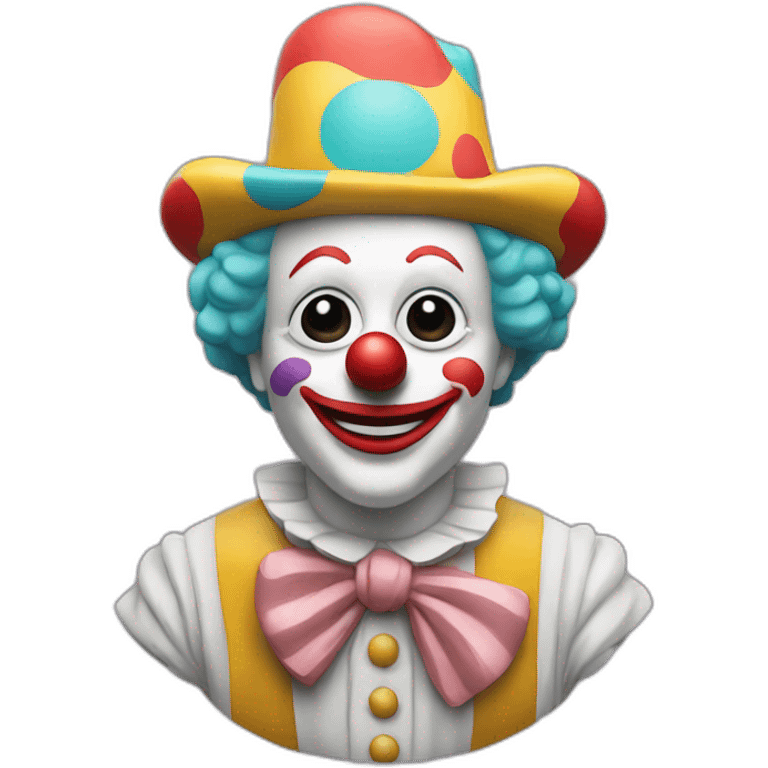 Statue of a clown emoji