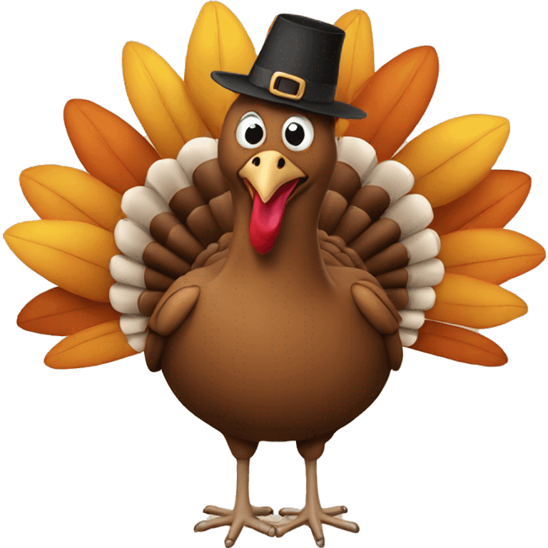 Happy Thanksgiving with a turkey emoji