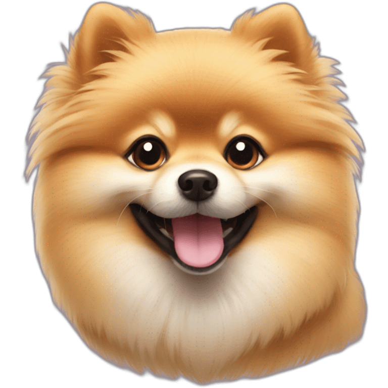 happy small Pomeranian emoji