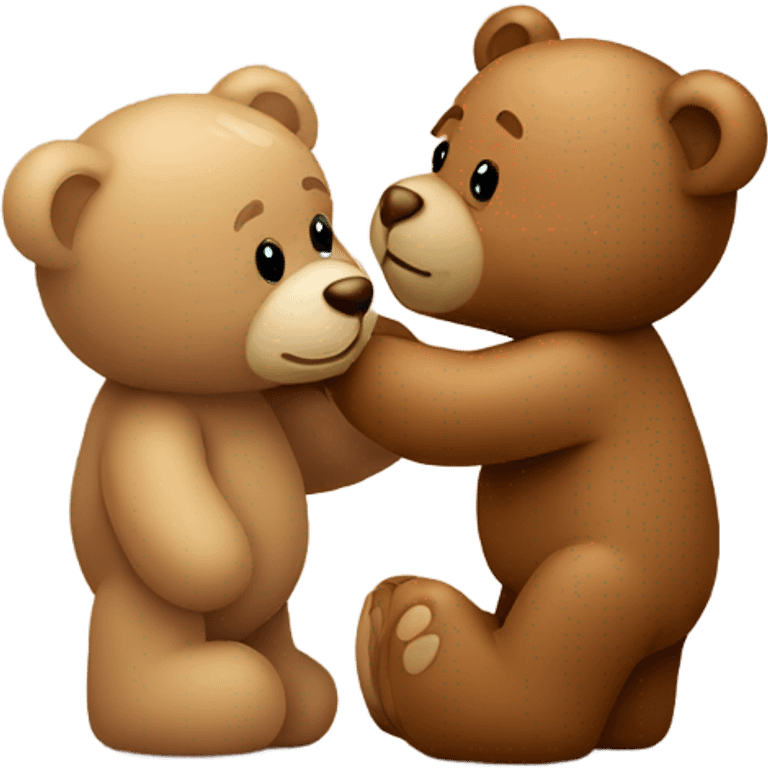 teddy bear kissing another teddy bear emoji