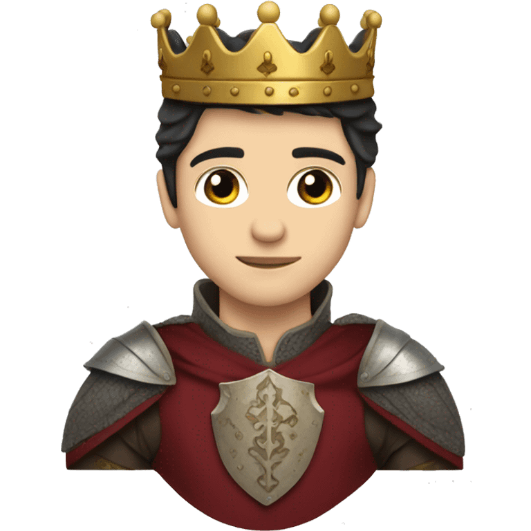 PRINCE WHITE SKIN, STRAIGHT DARK HAIR, WITH PRINCE'S CROWN, WITH PRINCE'S MEDIEVAL CLOTHING emoji