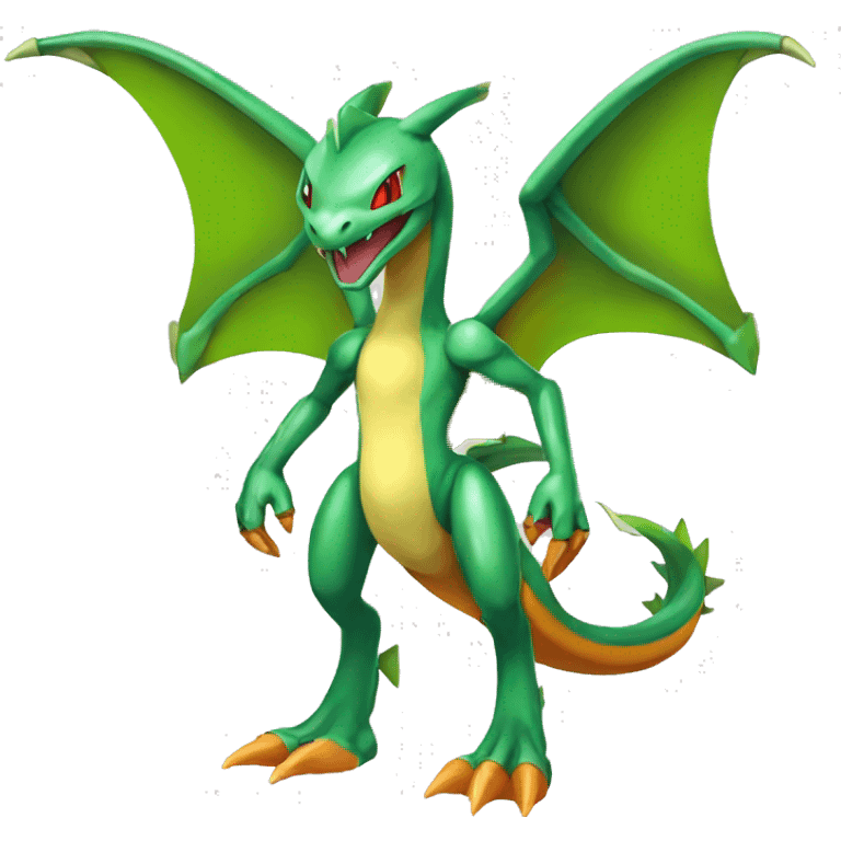 Metallic medabot-Flygon-Charizard full body emoji