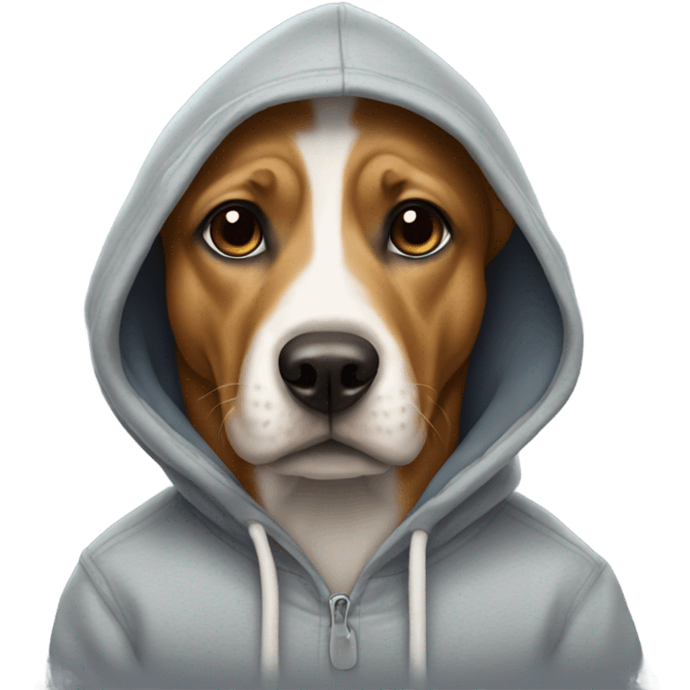 Dog wearing hoodie  emoji