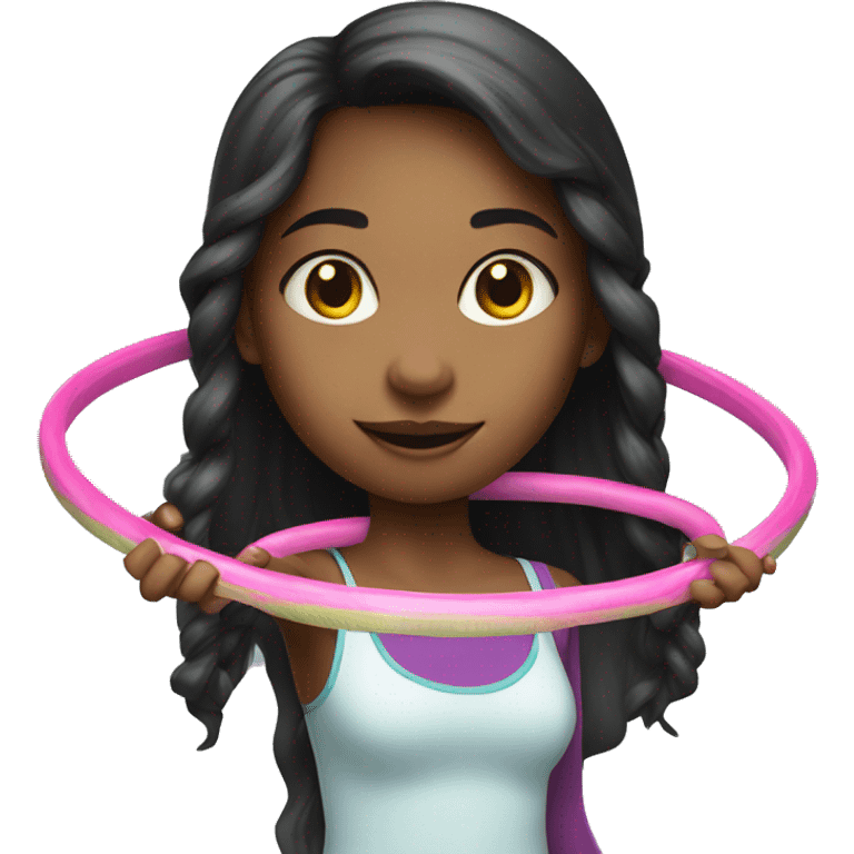 girl with hula hoop emoji