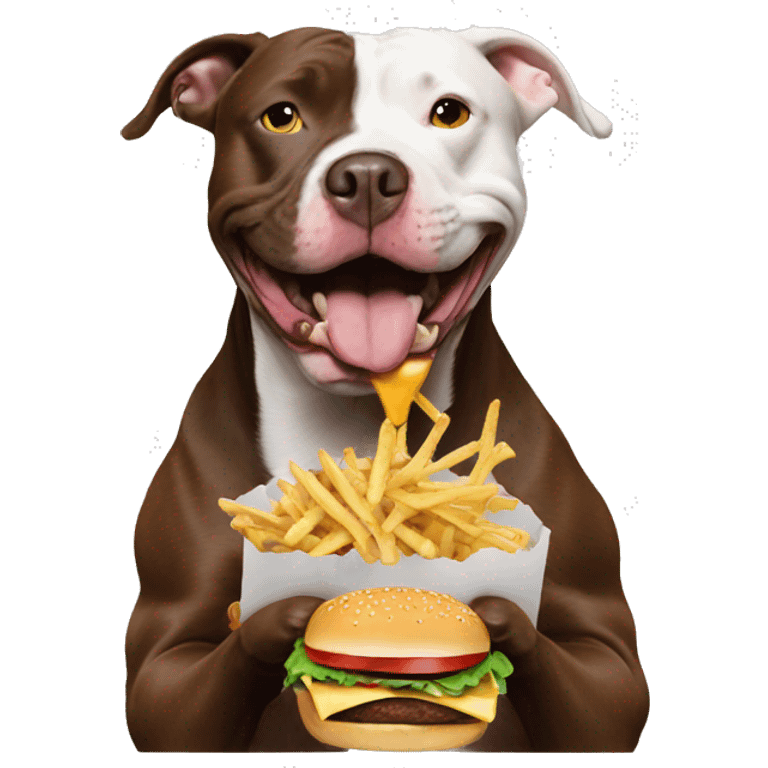 Actor Pitbull eating a hamburger emoji