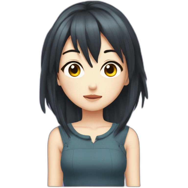 Fille manga démon emoji