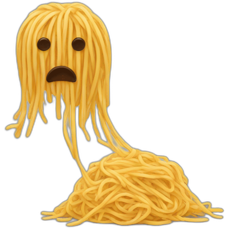 Sad spaghetti emoji