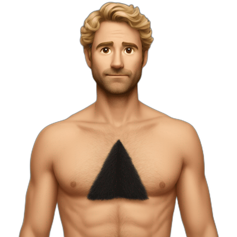 triangle shaped chest hair emoji