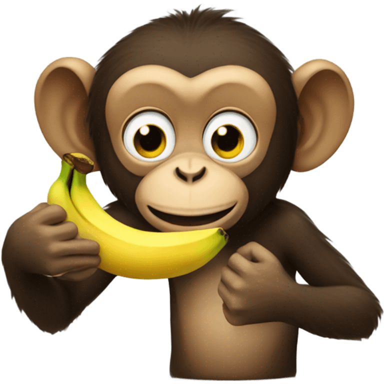 monkey eating a banana emoji