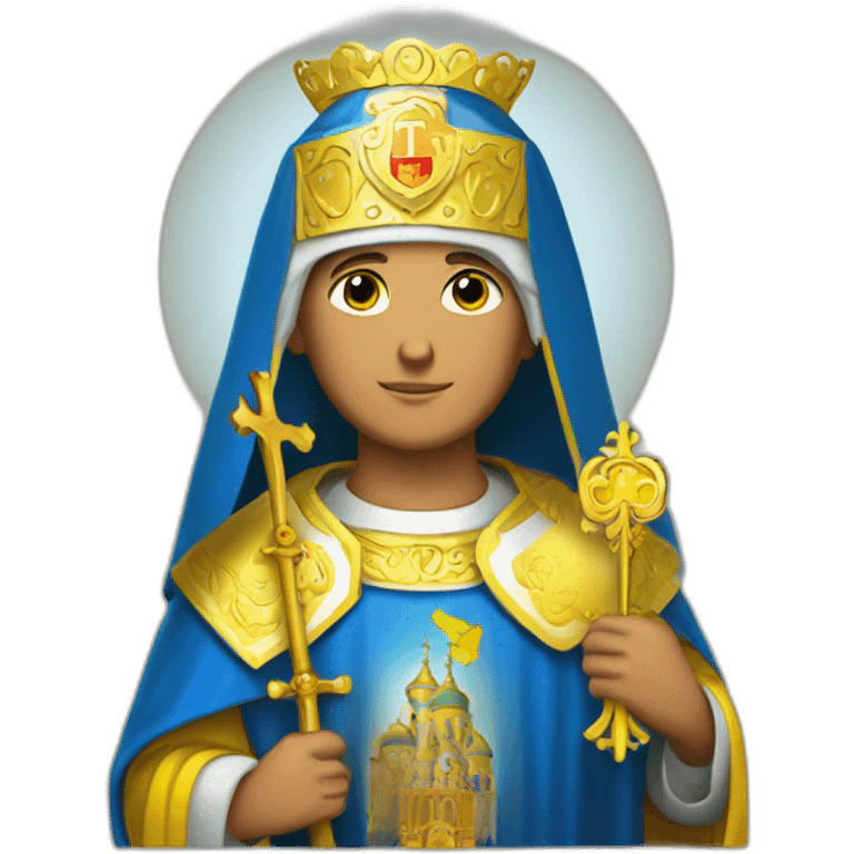 saint mykolay on the protection of ukraine with gifts emoji