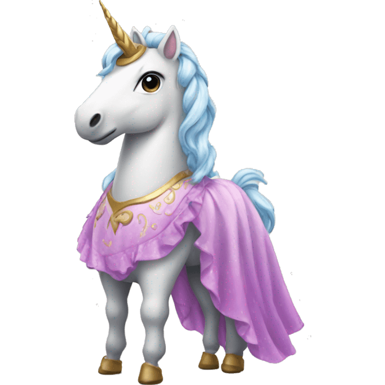 unicorn with a dress on emoji