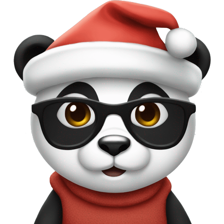 Santa panda emoji