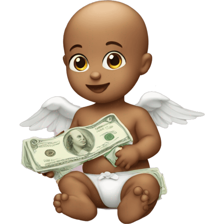 baby cupid with money  emoji