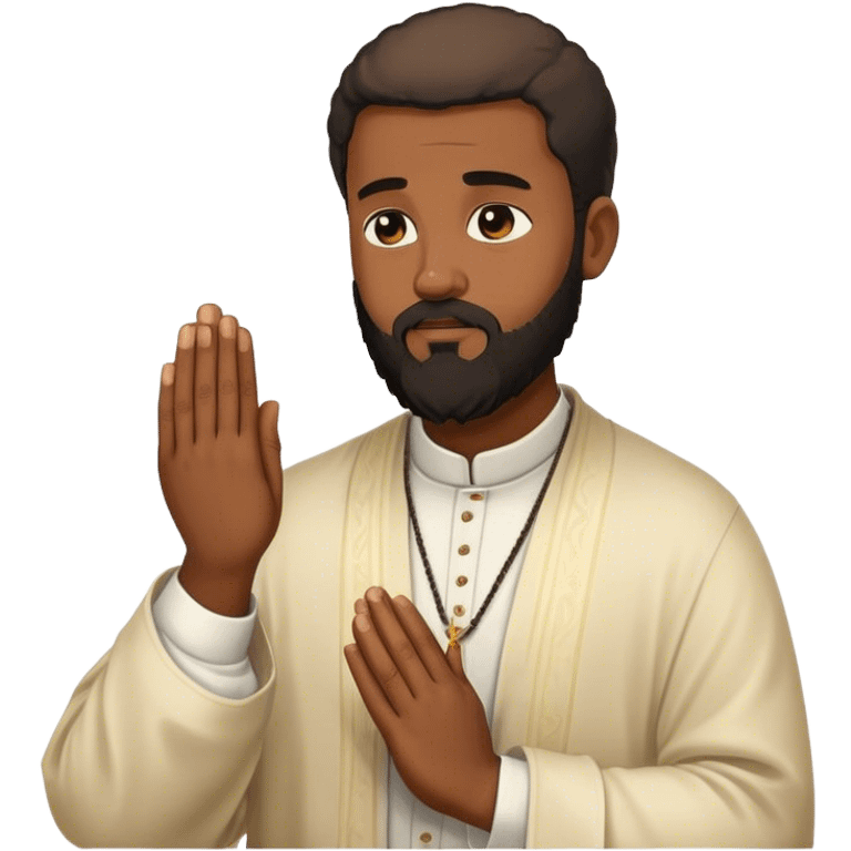 Black Daniel in den praying with a beard emoji