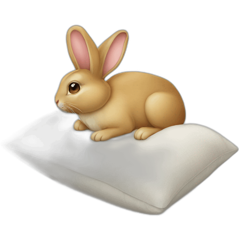 Rabbit with pillow emoji